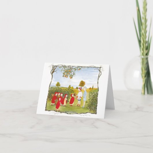 シビュレ・フォン・オルファースのヴィンテージイラスト サンキューカード (正面)