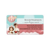 シビリングスベルベットケーキ – ハートバレンタインテーマカスタム ラベル (正面)