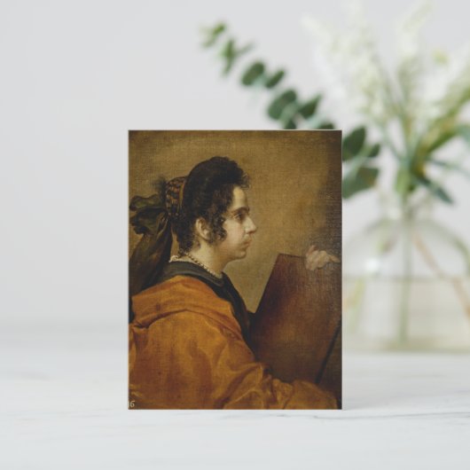 シビルとしてフアナ・パチェコと推定されるポートレート ポストカード (スタンド正面)