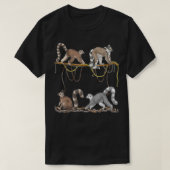 シファカスモンキーズー動物愛好家マダガスカルキムール Tシャツ (デザイン正面)
