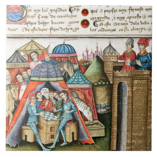 シファルの騎士が敵のキャンプでチェスを観戦する タイル (正面)