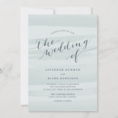 シフォンウォーターカラー結婚式招待状 |海 招待状 (正面)