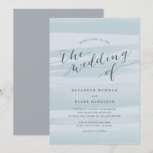 シフォンウォーターカラー結婚式招待状 |空
