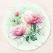 シフォンバラ ラウンドペーパーコースター (正面)