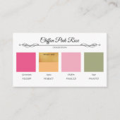 シフォンピンクローズ結婚のコレクションカラーカード エンクロージャーカード (正面)