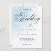 シフォーマルアンブルーウォーター結婚式招待状 招待状 (正面)