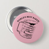 シフター引用文ワールド最高のベイカー 缶バッジ (正面&裏面)