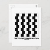シフトされたチェス盤の錯覚(光学錯覚) ポストカード (正面/裏面)