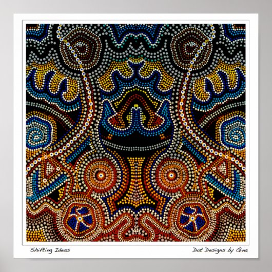 シフトアイディア – ドットデザインby Gina ポスター (正面)