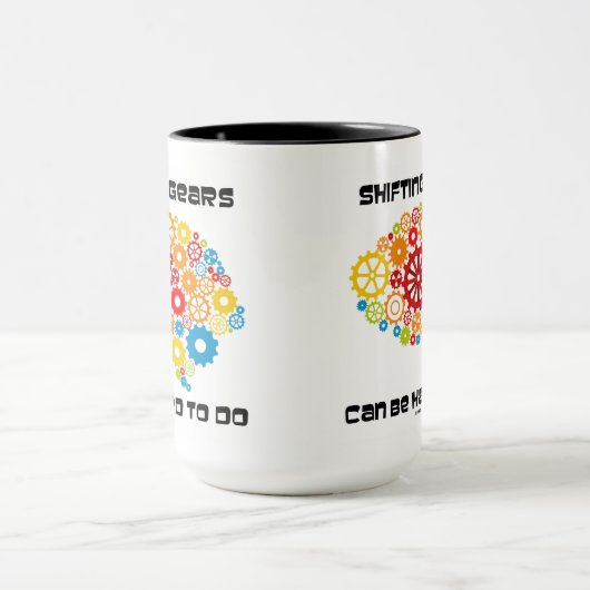シフトギアは、脳のギアユーモアを行う懸命である可能性がある マグカップ (中央)