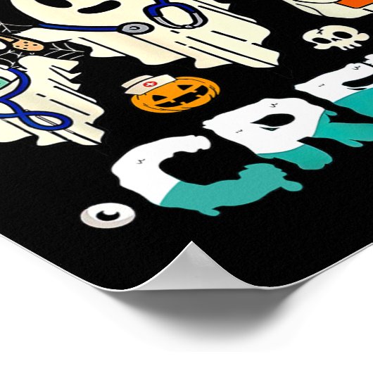 シフトブーブクルーナース幽霊ハロウィーンナースRn ポスター (角)