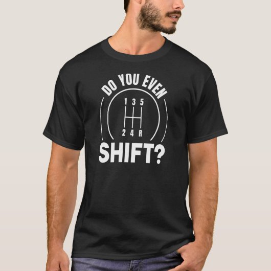 シフトマニュアルトランスミッション車ギア Tシャツ (正面)