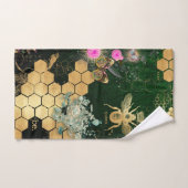 シフランスのックビクトリアン，ビー，フローラ,金ゴールドフォイル，ベル ハンドタオル (ハンドタオル)