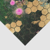 シフランスのックビクトリアン，ビー，フローラ,金ゴールドフォイル，ベル 薄葉紙 (詳細)