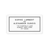 シフランスのックミニマル差出人住所結婚ズ ラベル (正面)