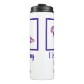 シフードッグシルエット可愛いパープルPY&B タンブラー (正面)