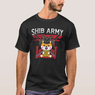 シブアーミークリプトサムライ柴犬ドッグ恋人 Tシャツ