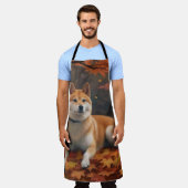 シブイヌイン紅葉秋 エプロン (着用した状態)