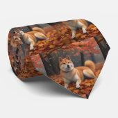 シブイヌイン紅葉秋 ネクタイ (ロール)