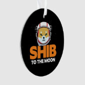 シブトークン柴犬暗号ミームコインムーンドッグ オーナメント (正面)