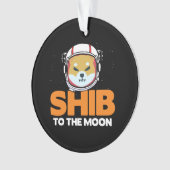 シブトークン柴犬暗号ミームコインムーンドッグ オーナメント (正面)