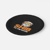 シブトークン柴犬暗号ミームコインムーンドッグ ペーパープレート (アングル)