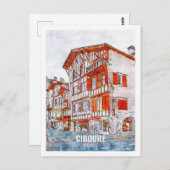 シブールフランストラベルプレイスウォーターカラー ポストカード (正面/裏面)