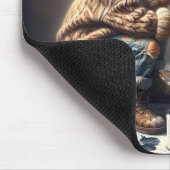 シブ絵画ラの女ストライプの子の マウスパッド (コーナー)