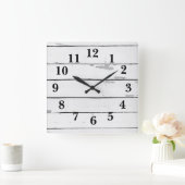 シプラップファームハ素朴ウス スクエア壁時計 (ホーム)