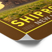 シプロックニューメキシコレトロエンブレムアートヴィンテージ ポスター (角)