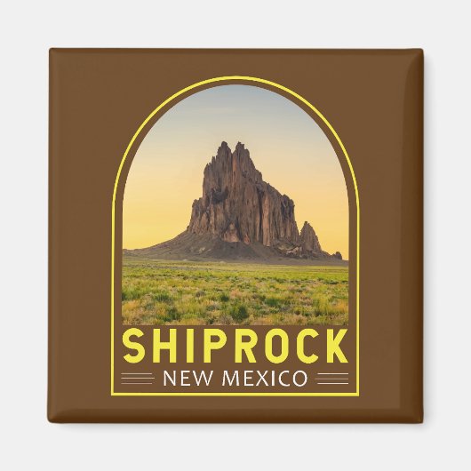 シプロックニューメキシコレトロエンブレムアートヴィンテージ マグネット (正面)