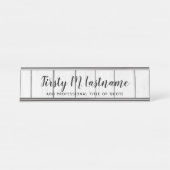 シプ素朴ラップ木材 – 名前と引用文の領域 デスクネームプレート (正面)