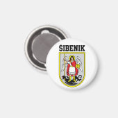 シベニクの紋章 – クロアチア マグネット (正面/裏面)