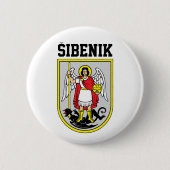 シベニクの紋章 – クロアチア 缶バッジ (正面)