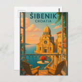 シベニククロアチアヴィンテージ旅行PostCAR – セントジェームス ポストカード (正面/裏面)