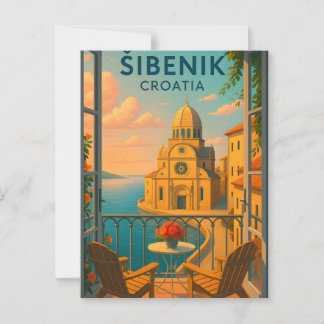 シベニククロアチアヴィンテージ旅行PostCAR – セントジェームス ポストカード