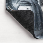 シベランハスキー雪だるま マウスパッド (コーナー)