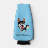 シベリアおもしろいハスキークーラーボックス ボトルクーラー (正面)