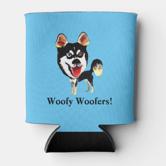 シベリアおもしろいハスキークーラーボックス 缶クーラー (正面)