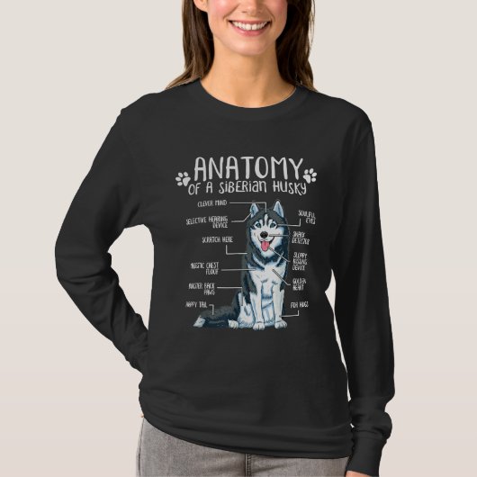 シベリアおもしろいハスキー犬 Tシャツ (正面)