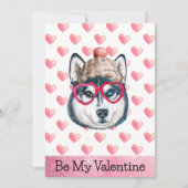 シベリアおもしろい・ハスキー私は君の犬のバレンタインの日 シーズンカード (正面)