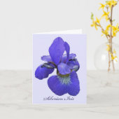 シベリアのアイリスメッセージカード カード (黄色い花)