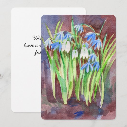 シベリアのスクイル青春絵を描の花 シーズンカード (正面/裏面)