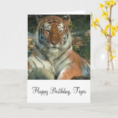 シベリアのタイガーのグリーティングカード カード (黄色い花)