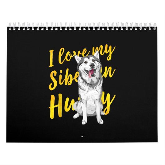 シベリアのハスキーが大好き | Snow Dog Lover Gift カレンダー (カバー)
