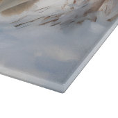 シベリアのハスキーが雪のクリスマスを過ごす カッティングボード (角)