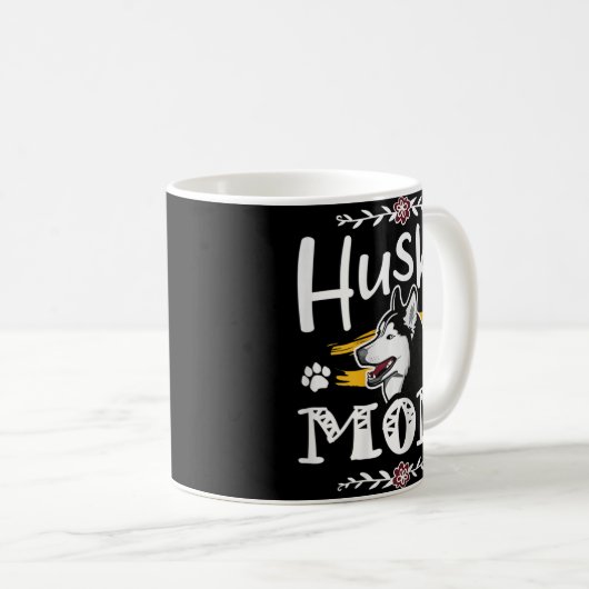シベリアのハスキーなママのギフトハスキーなママの犬のオーナーギフト コーヒーマグカップ (正面右)