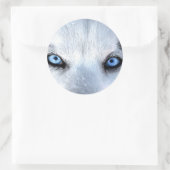 シベリアのハスキーのような青い目 ラウンドシール (バッグ)