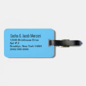 シベリアのハスキーのカスタマイズ可能な荷札 ラゲッジタグ (裏面横)