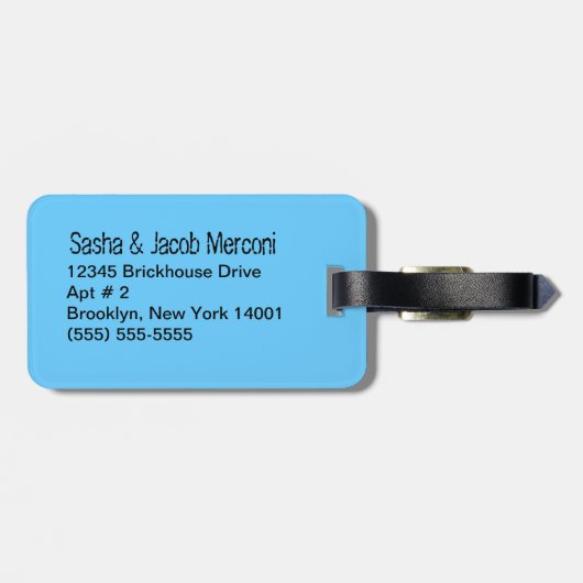 シベリアのハスキーのカスタマイズ可能な荷札 ラゲッジタグ (裏面横)